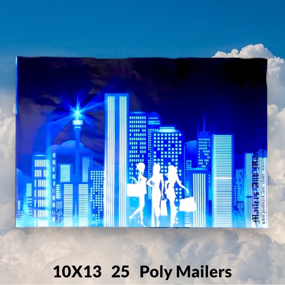 Other - ( Quantity 25 10x13 ) City Lights Shopping Poly Mailers Bag Shipping Envelope